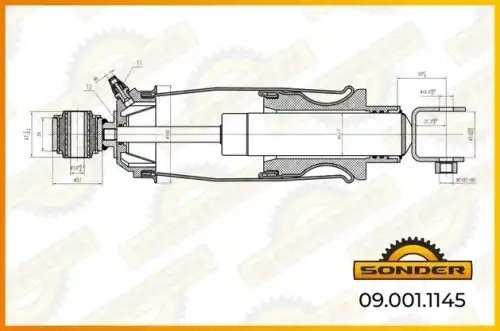 Амортизатор SCANIA о.н 1870615 — 2 года безусловной гарантии 090011145 SONDER