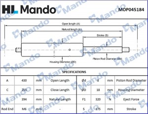 CHEVROLET CAPTIVA (C100) (2006-2010) MOP045184 MANDO