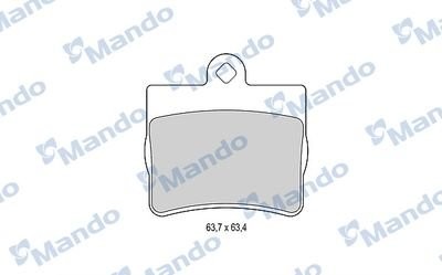 Колодки тормозные MERCEDES W202 (96-00) задние (4шт.) MANDO MBF015990 MANDO