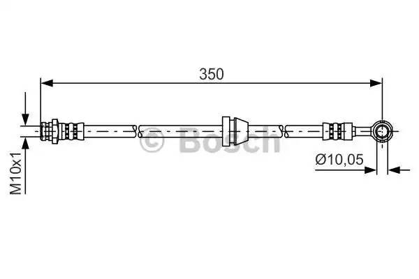 Шланг тормозной передний CHEVROLET AVEO (T250) 1987481388 1 987 481 388 BOSCH