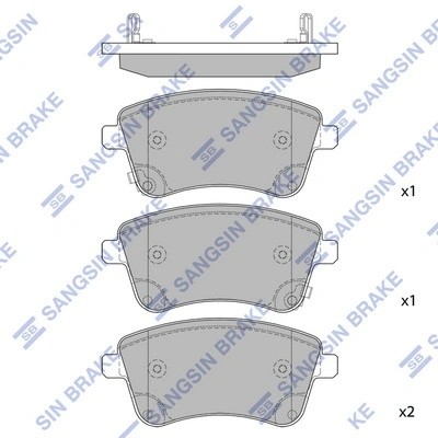 Колодки тормозные KIA VENGA 10- передние SP1515 SP1515 SANGSIN