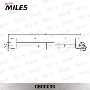 Упор газовый TOYOTA CAMRY V40 06-11 CB00033 CB00033 MILES