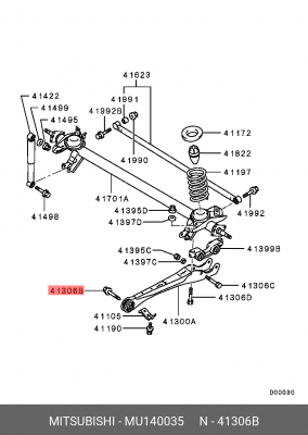 Болт MITSUBISHI ОЕ MU140035 MITSUBISHI