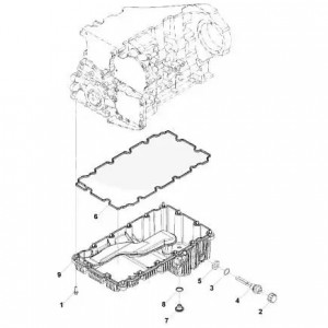 Картер масляный 3302 дв.Cummins 2.8 (С отверстием) (5302120 / 5302121 / 5262692) 0230 HAFFEN