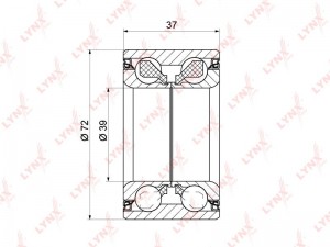 Подшипник ступицы передний (37x39x72) подходит для DAEWOO Lanos 1.5-1.6 97 / Nub WB-1240 LYNXAUTO