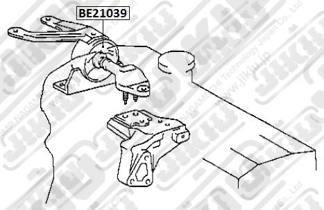 сайлентблок в опору ДВС правую!\ Toyota Corolla AE10/CE10/EE10 91-02 BE21039 JIKIU