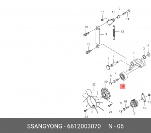 Ролик натяжителя ремня 66120-03070 6612003070 SSANG YONG