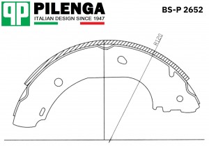 Колодки тормозные барабанные задние со скобами ручника BOXER II BS-P2652 BSP2652 PILENGA