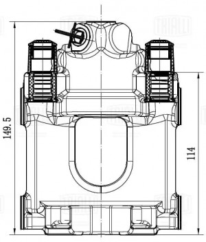 Суппорт торм. BMW X3 E83 (04-) зад. лев. d=42мм (CF 103561) CF103561 TRIALLI