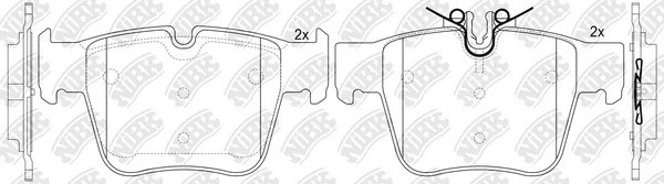 Колодки тормозные MERCEDES GLC (X253) (15-) задние (4шт.) NIBK PN0746 NIBK