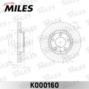 Диск тормозной передний D296мм. MAZDA MPV 02- (TRW DF6067S) K000160 K000160 MILES