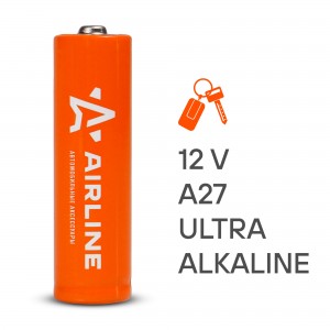 Батарейка A27 12V для брелоков сигнализаций щелочная 1шт 27A-01 27A-01 AIRLINE