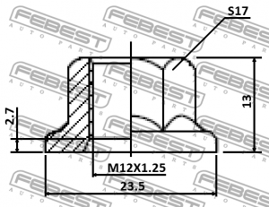 Гайка (10 шт. в упаковке) MITSUBISHI LANCER 2007- 0431-004-PCS10 0431-004-PCS10 FEBEST