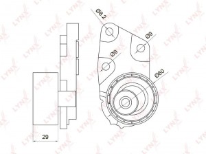 Ролик натяжной / ГРМ подходит для CHEVROLET Aveo 1.4 06-07 / Cruze 1.6 09 / Kalo PB-1074 LYNXAUTO