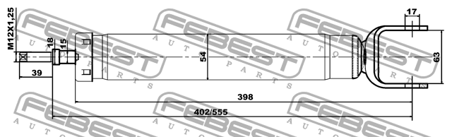 Амортизатор задний JEEP GRAND CHEROKEE IV (WK2) 2010- 20110-002R 20110-002R FEBEST