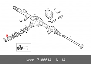 фланец карданного вала!\ Iveco Daily 7186614 IVECO
