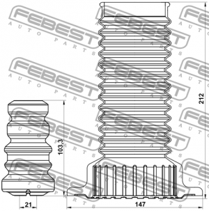 Пыльник передн амортизатора с отбойником комплект TOYOTA RAV4 2005-2012 TSHB-ACA TSHB-ACA33F-KIT FEBEST