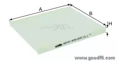 Фильтр салона AG513CF AG 513 CF GOODWILL
