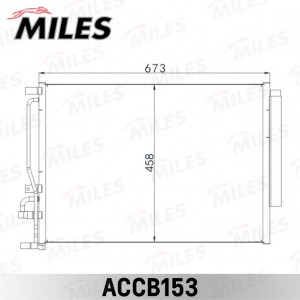 Радиатор кондиционера (паяный) CHEVROLET CAPTIVA 2.4/3.2 06- ACCB153 ACCB153 MILES