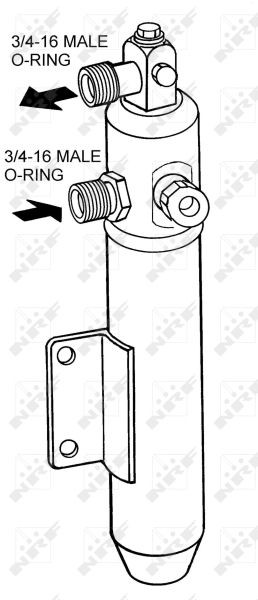 осушитель кондиционера!\MAN F2000 94>/L2000 93>/M2000L 95>, MB ACTROS/AROCS/NG/S 33103 NRF