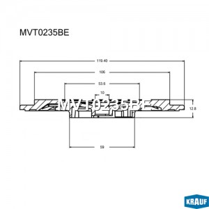 MVT0235BE Задняя пластина турбокомпрессора MVT0235BE KRAUF