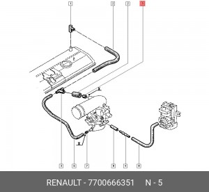 ВПУСКНОЙ КЛАПАН 7700666351 7700666351 RENAULT