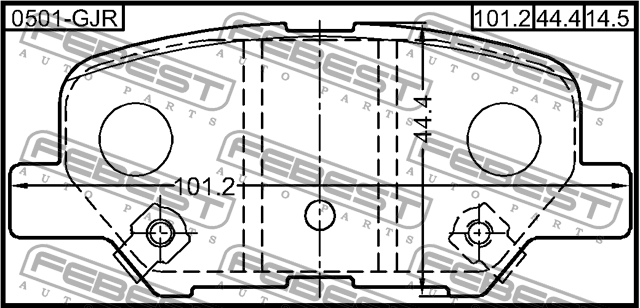Колодки задние MAZDA 6 GJ 2012- 0501-GJR 0501-GJR FEBEST
