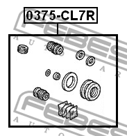 Ремкомплект тормозного суппорта 0375-CL7R 0375-CL7R FEBEST