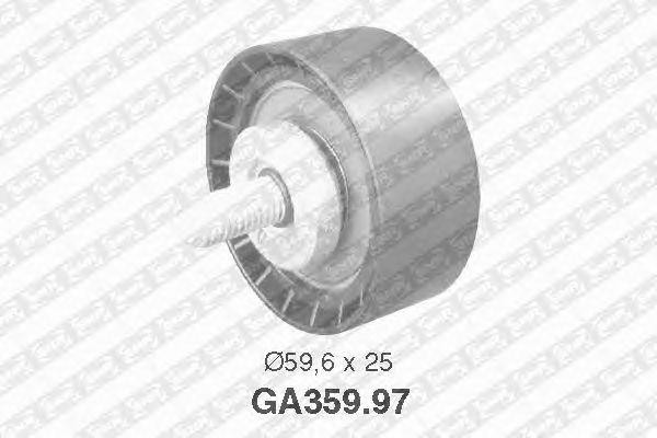 ролик обводной ремня генератора!\ Peugeot 206/306/Partner/Expert 1.9D 98> GA359.97 NTN SNR