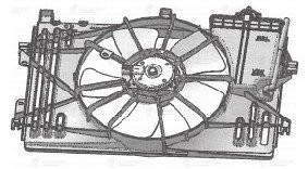 Э/вентилятор охл. для а/м Toyota Corolla (01-)/Avensis (03-) 1.4i/1.6i/1.8i (с к LFK 1922 LUZAR