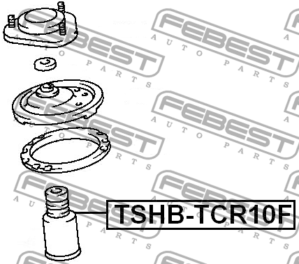 отбойник-пыльник амортизатора переднего!\ Toyota Previa 90-99 TSHBTCR10F FEBEST