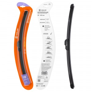 Щетка стеклоочистителя бескаркасная (450 мм) "AIRLINE" (1 адаптер , hook 9x3) AWB-BKP-450 AIRLINE