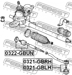 Наконечник рулевой левый HONDA MOBILIO GB1/GB2 2001-2008 0321-GBLH 0321-GBLH FEBEST
