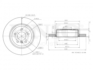 Диск тормозной задний BRD-20607 UNIO