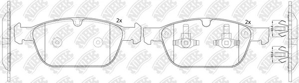 Колодки тормозные VOLVO XC90 (08-) передние (4шт.) NIBK PN0571 NIBK