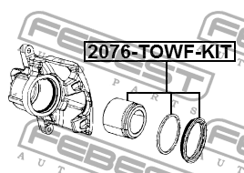 Поршень передн суппорта JEEP LIBERTY II 2008-2013 2076-TOWF-KIT 2076-TOWF-KIT FEBEST