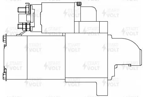Стартер для а/м Hyundai H-1/Starex (07-) 2.5D 2,2кВт (LSt 0864) LST 0864 START VOLT