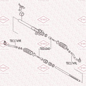 Наконечник рулевой тяги L HYUNDAI iX35/Tucson 09-KIA Sportage 10- TEC1749L TEC1749L TATSUMI
