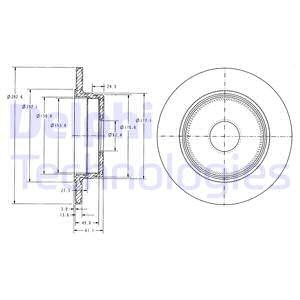 BG2510 диск тормозной задний!\ MB W202/W203/W210 2.0-3.0TD 85> BG2510 DELPHI