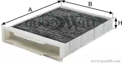 Фильтр салона угольный AG160CFC AG 160 CFC GOODWILL