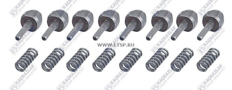 РМК синхронизатора КПП 8шт (пружинки) + 8 шт ( пальцы ) комплект 8 шт K1004056 KACMAZLAR