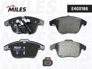 Колодки тормозные передние (с датчиком) (Смесь Low-Metallic) (AUDI Q3 (8U), VW S E400186 MILES