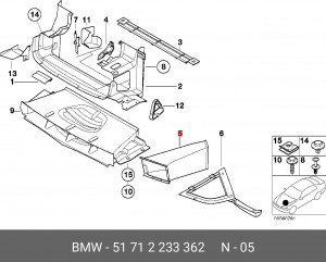 Воздуховод тормозов П Пд !M TECHNIC \BMW 3' E36, Classic Motorsport 51 71 2 233 362 BMW