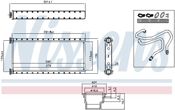 радиатор печки!\ Land Rover Discovery/Range Rover 2.7-5.0i/D 04> 73002 NISSENS