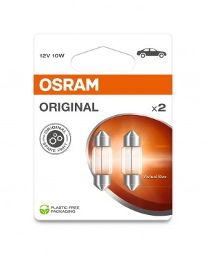 Лампа галогенная ORIGINAL LINE C5W 12V PG20-3 (к-кт 2шт) 64382BL 64382BL OSRAM