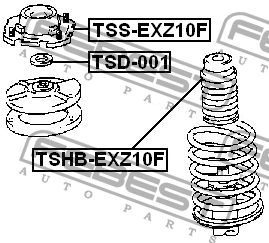 Пыльник амортизатора передний TOYOTA CALDINA T19 92-02 TSHB-EXZ10F TSHB-EXZ10F FEBEST