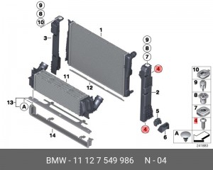 Винт BMW OE 11 12 7 549 986 BMW