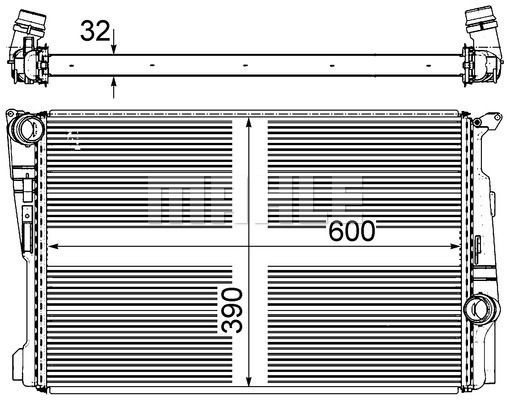 Радиатор охлаждающей жидкости CR876000P CR 876 000P MAHLE KNECHT