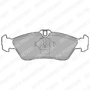 LP1596 колодки дисковые з. !\ MB Sprinter 308D/310D 95>, VW LT 2.3i-2.5TDi 96-98 LP1596 DELPHI