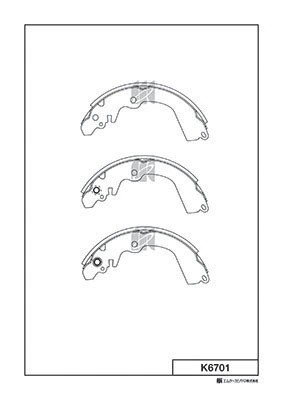 Колодки торм. барабанные MITSUBISHI COLT,LANCER,GALANT,CARISMA 1.5-2.0 95- K6701 K6701 MK KASHIYAMA
